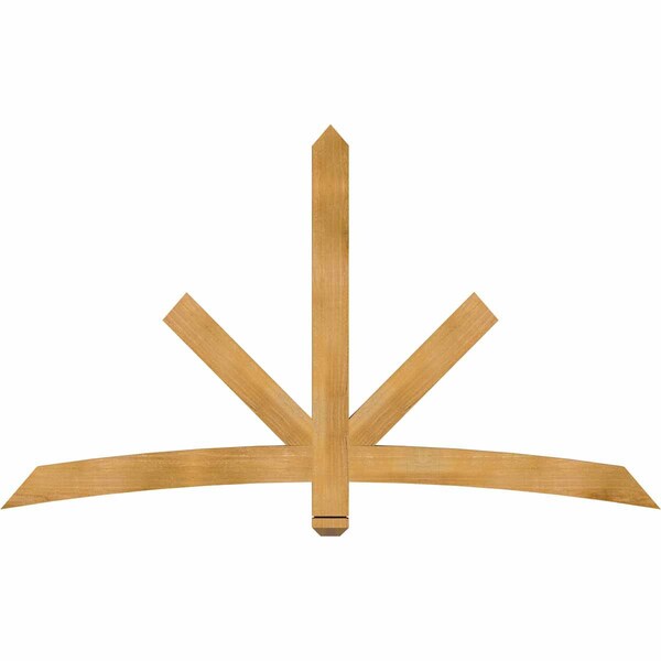 Ekena Millwork Alberta Rough Sawn Timber Gable Bracket, Western Red Cedar, 72"W x 42"H x 2"D x 4"F, 14/12 Pitch GBW072X42X0204ALB00RWR - main